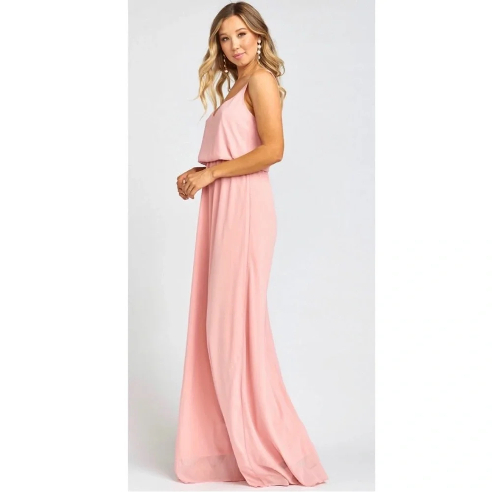 SHOW ME YOUR MUMU PINK V-NECK MAXI DRESS - Picture 5 of 9